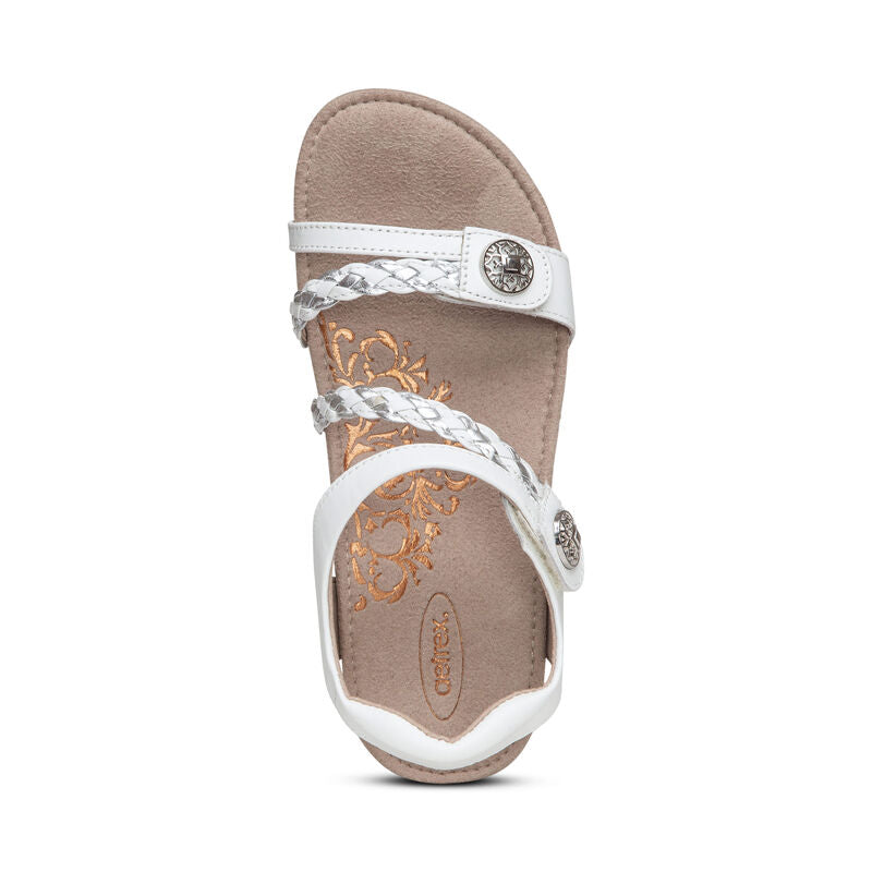 Aetrex Jillian Braided Quarter Strap Sandal Women's