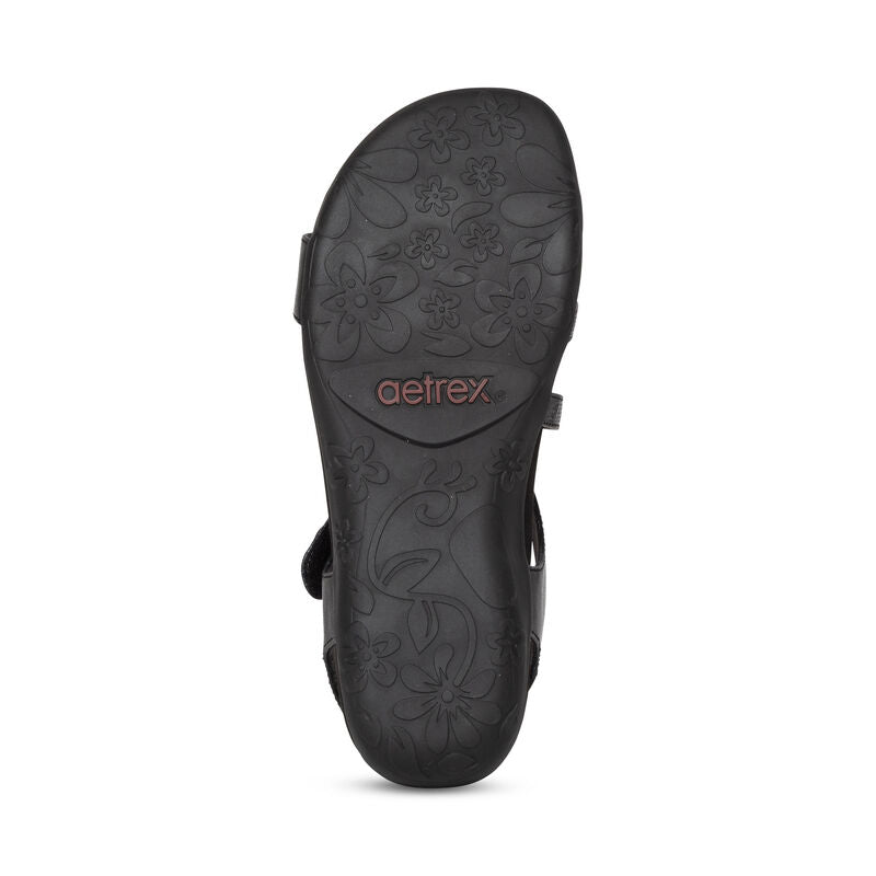 Aetrex Jess Adjustable Quarter Strap Sanadal Women's