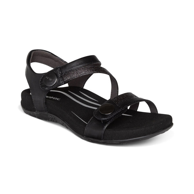 Aetrex Jess Adjustable Quarter Strap Sanadal Women's