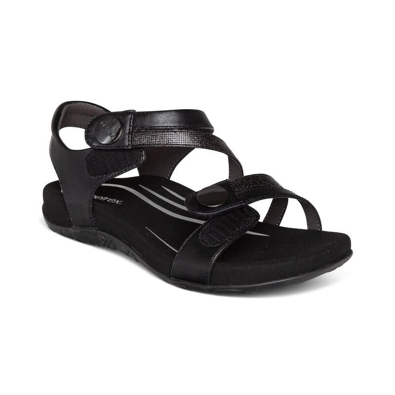 Aetrex Jess Adjustable Quarter Strap Sanadal Women's