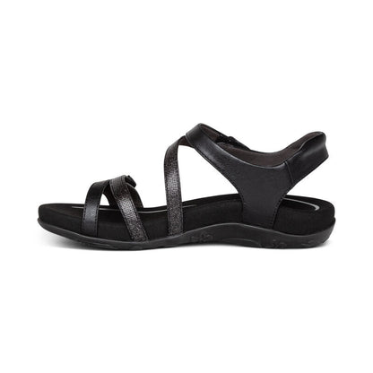 Aetrex Jess Adjustable Quarter Strap Sanadal Women's