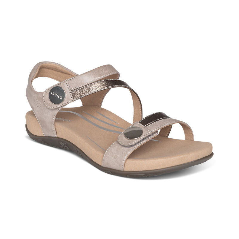 Aetrex Jess Adjustable Quarter Strap Sanadal Women's