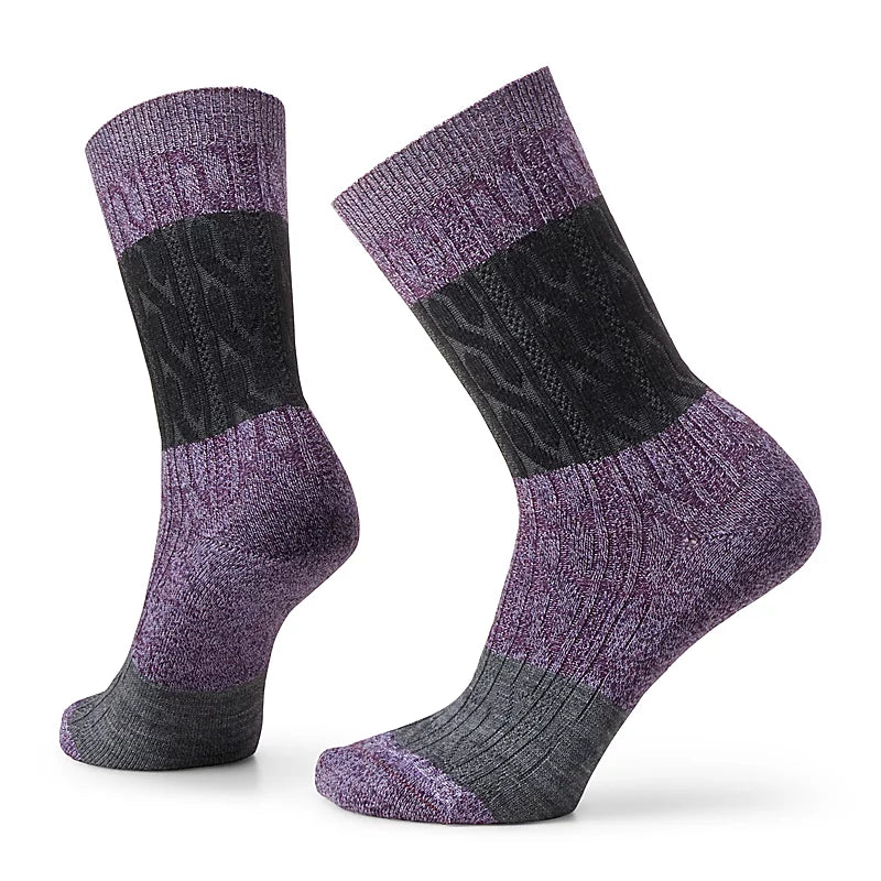 Smartwool Everyday Color Block Cable Zero Cushion Crew Socks