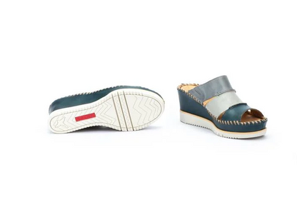 Pikolinos Aguadulce Multicolor Leather Wedge Sandals Women's
