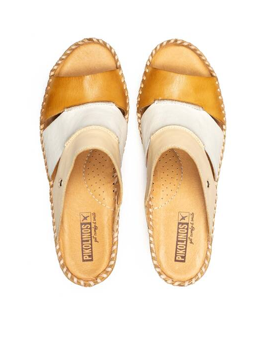 Pikolinos Aguadulce Multicolor Leather Wedge Sandals Women's