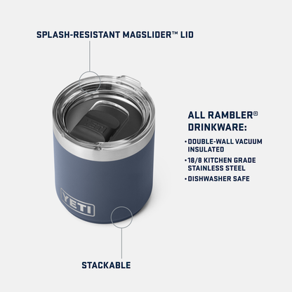 Yeti Rambler 10oz Stackable Lowball with Magslider Lid