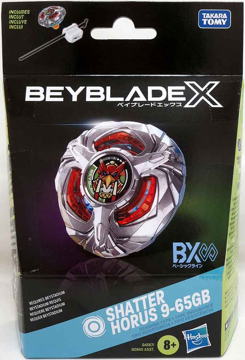 Beyblade X Action Figure Starter Pack - Shatter Horus 9-65GB with Launcher