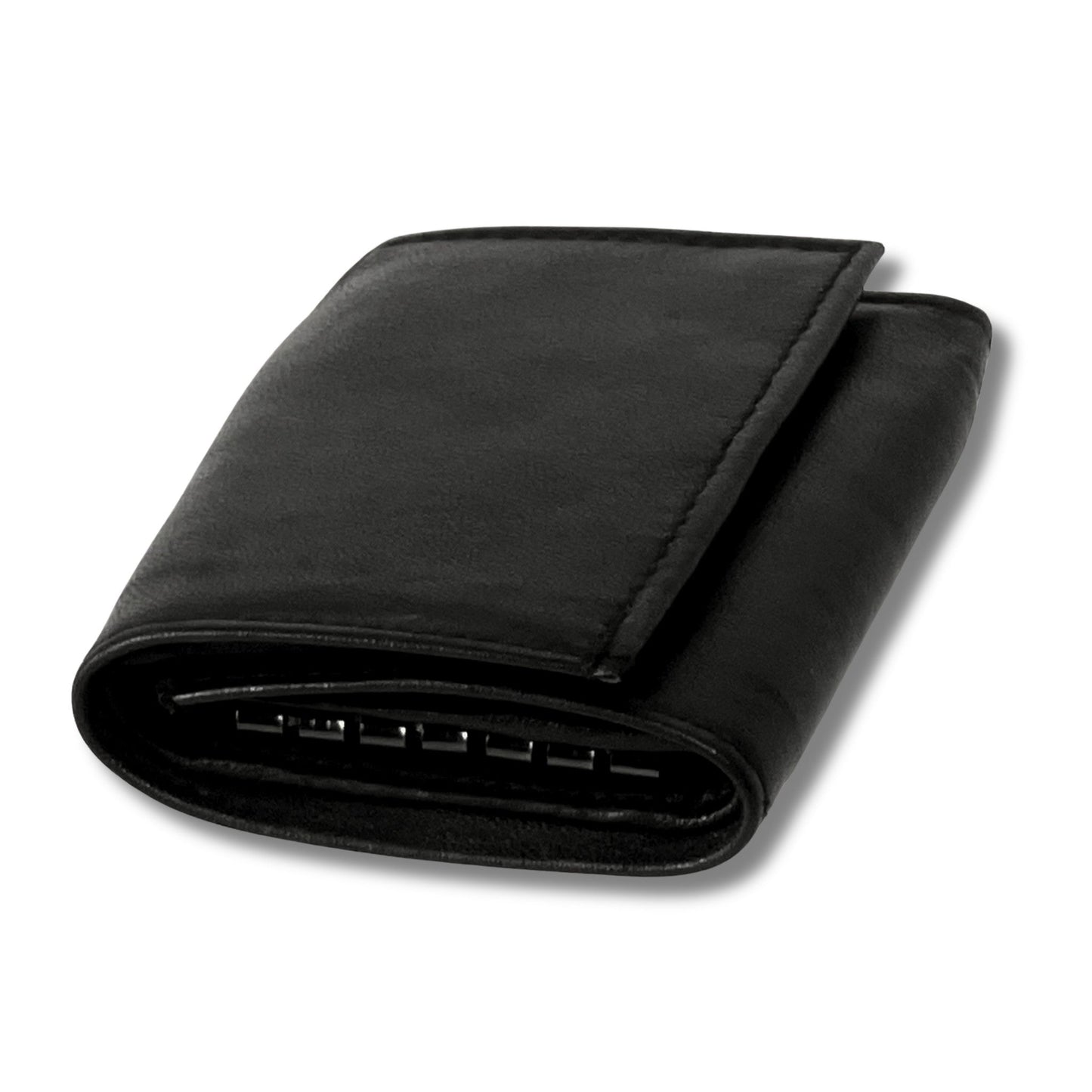 Unisex - Compact Real Leather Key Holder Wallet
