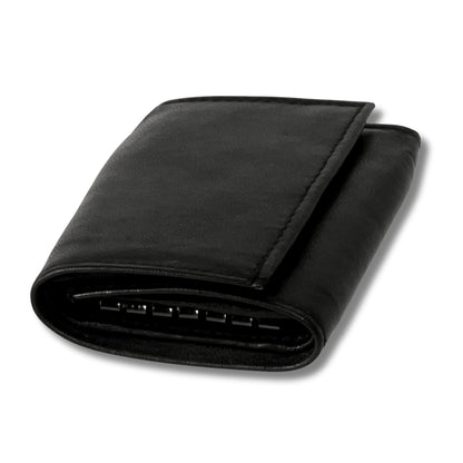 Unisex - Compact Real Leather Key Holder Wallet