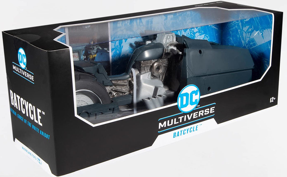 DC Multiverse Comic Series 10 Inch Vehicle Figure - White Knight Batcycle (Shelf Wear Packaging)