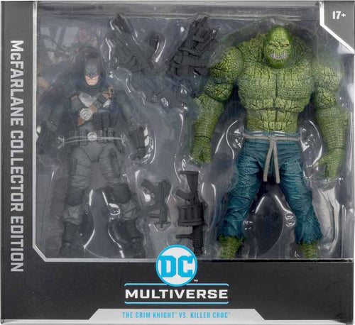 DC Multiverse Dark Multiverse 7 Inch Action Figure 2-Pack - The Grim Knight vs Killer Croc