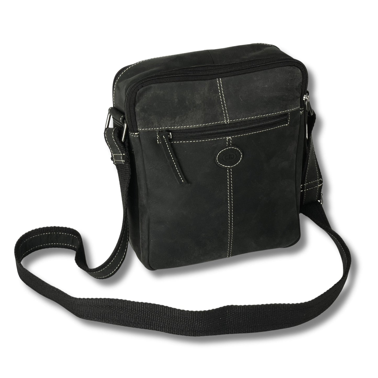 Unisex Hunter Suede Leather Multi-Compartment Crossbody/Shoulder Bag