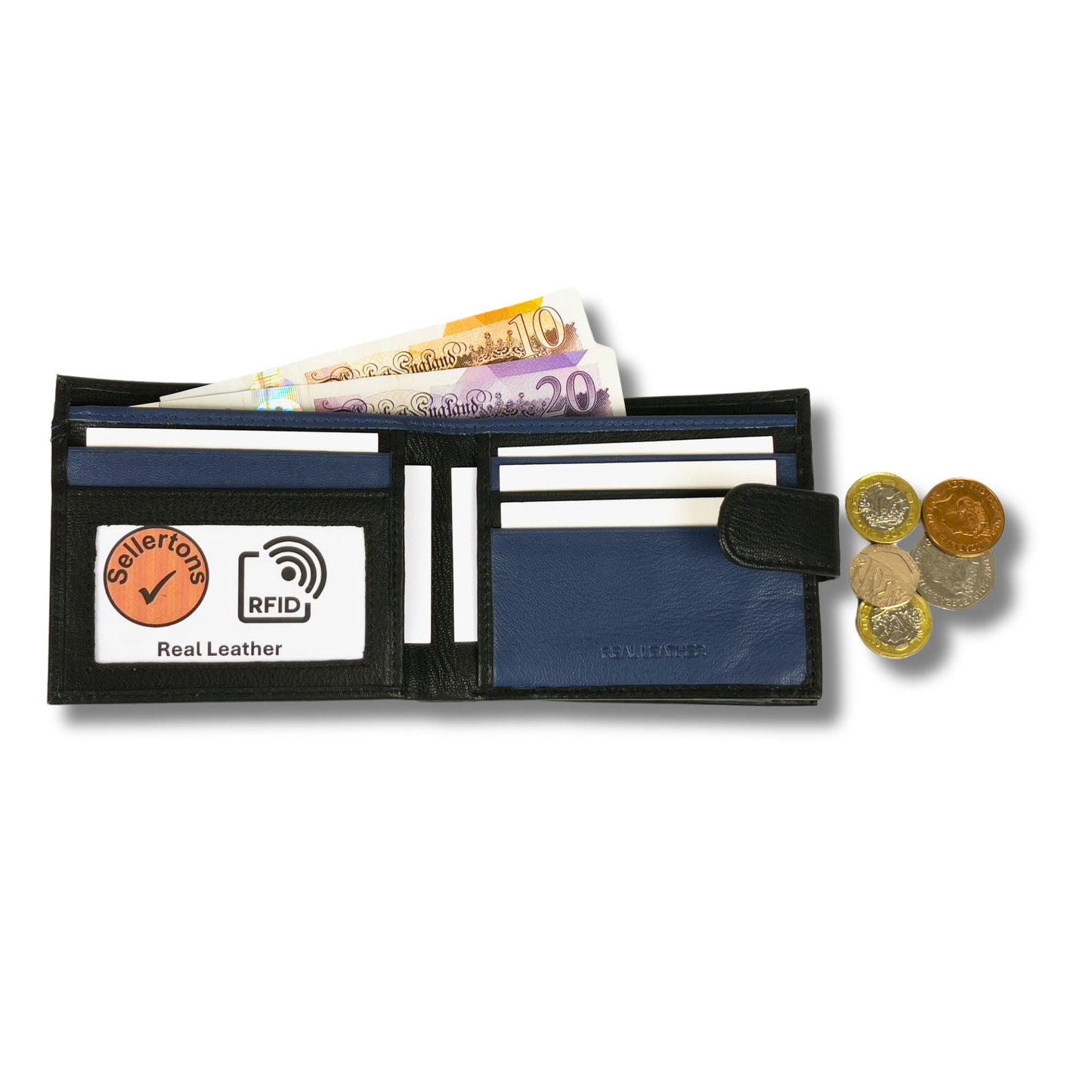 Men's RFID Real Nappa Leather Bifold Wallet