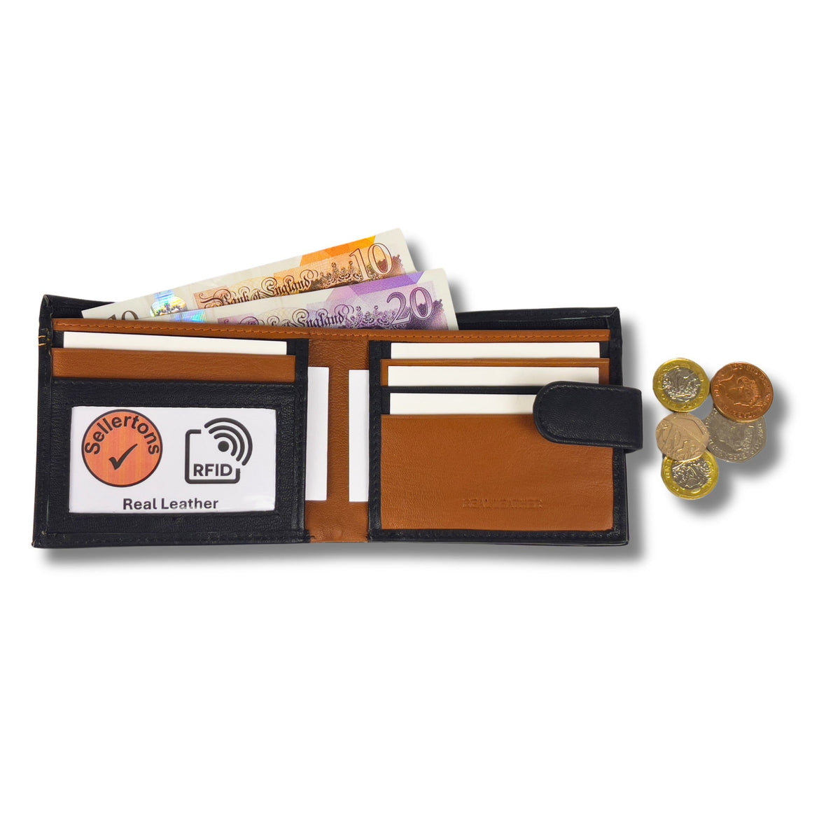 Men's RFID Real Nappa Leather Bifold Wallet