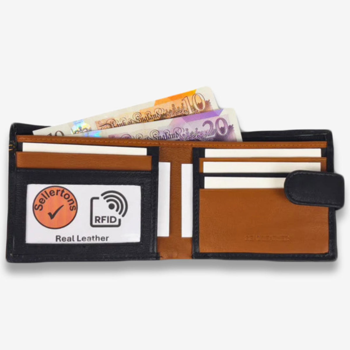Men's RFID Real Nappa Leather Bifold Wallet