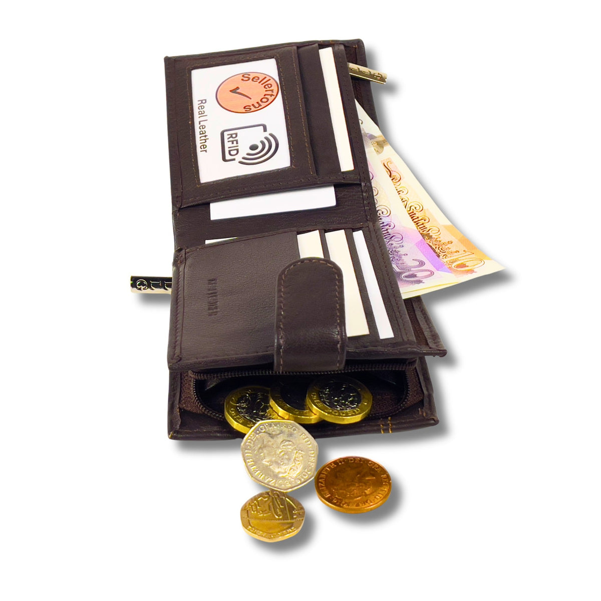 Men's RFID Real Nappa Leather Bifold Wallet