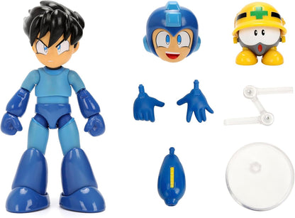 Megaman 4 Inch Action Figure 1/12 Scale Wave 3 - No Helmet Mega Man with Neo Metal