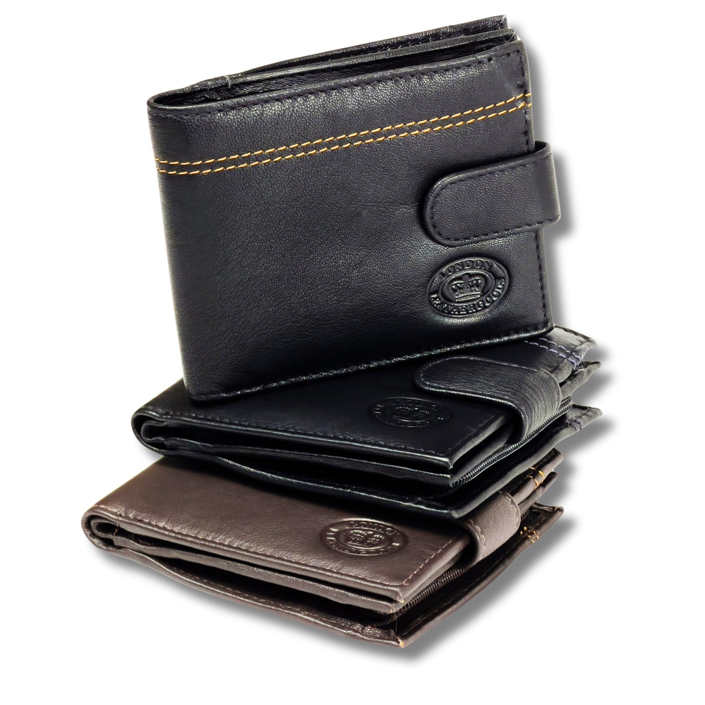 Men's RFID Real Nappa Leather Bifold Wallet
