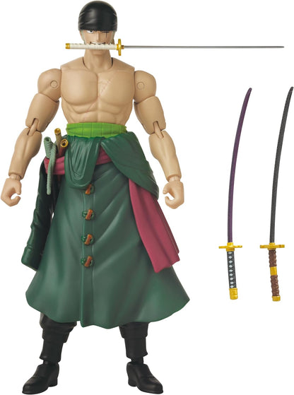 One Piece 6 Inch Action Figure Anime Heroes - Roronoa Zoro Three Sword Style
