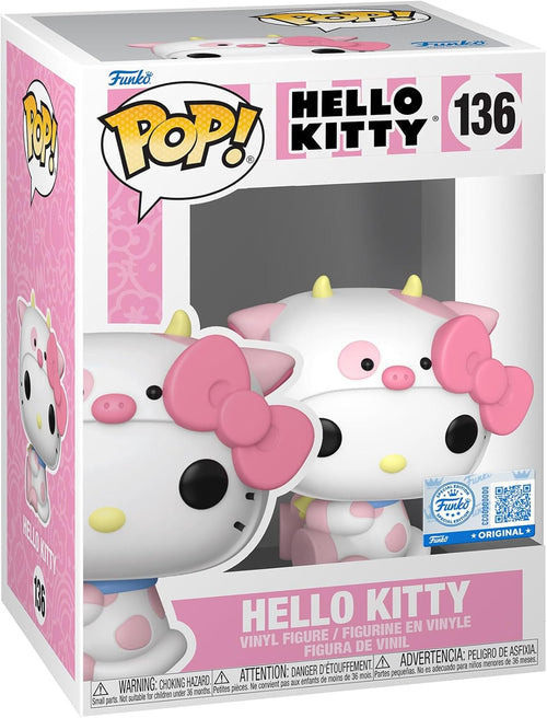 Pop Animation Hello Kitty 3.75 Inch Action Figure Sanrio - Hello Kitty in Cow Cosplay #136