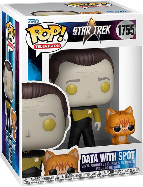 Pop Television Star Trek 3.75 Inch Action Figure - Data with Spot #1755