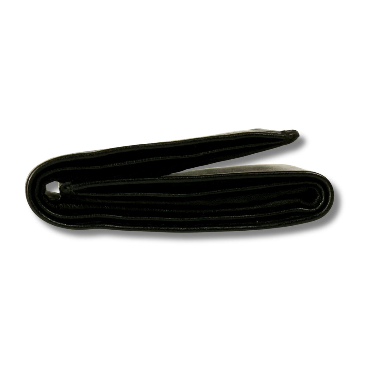 Black Nappa Leather Unisex Trifold Wallet with RFID Blocking
