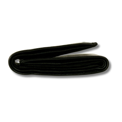 Black Nappa Leather Unisex Trifold Wallet with RFID Blocking