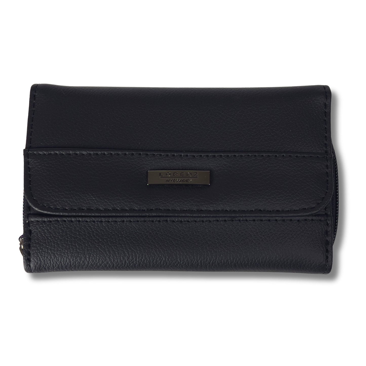 Women's RFID Soft Leather trifold Wallet/Purse with zip coin pocket