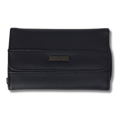 Women's RFID Soft Leather trifold Wallet/Purse with zip coin pocket