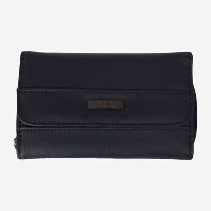 Women's RFID Soft Leather trifold Wallet/Purse with zip coin pocket