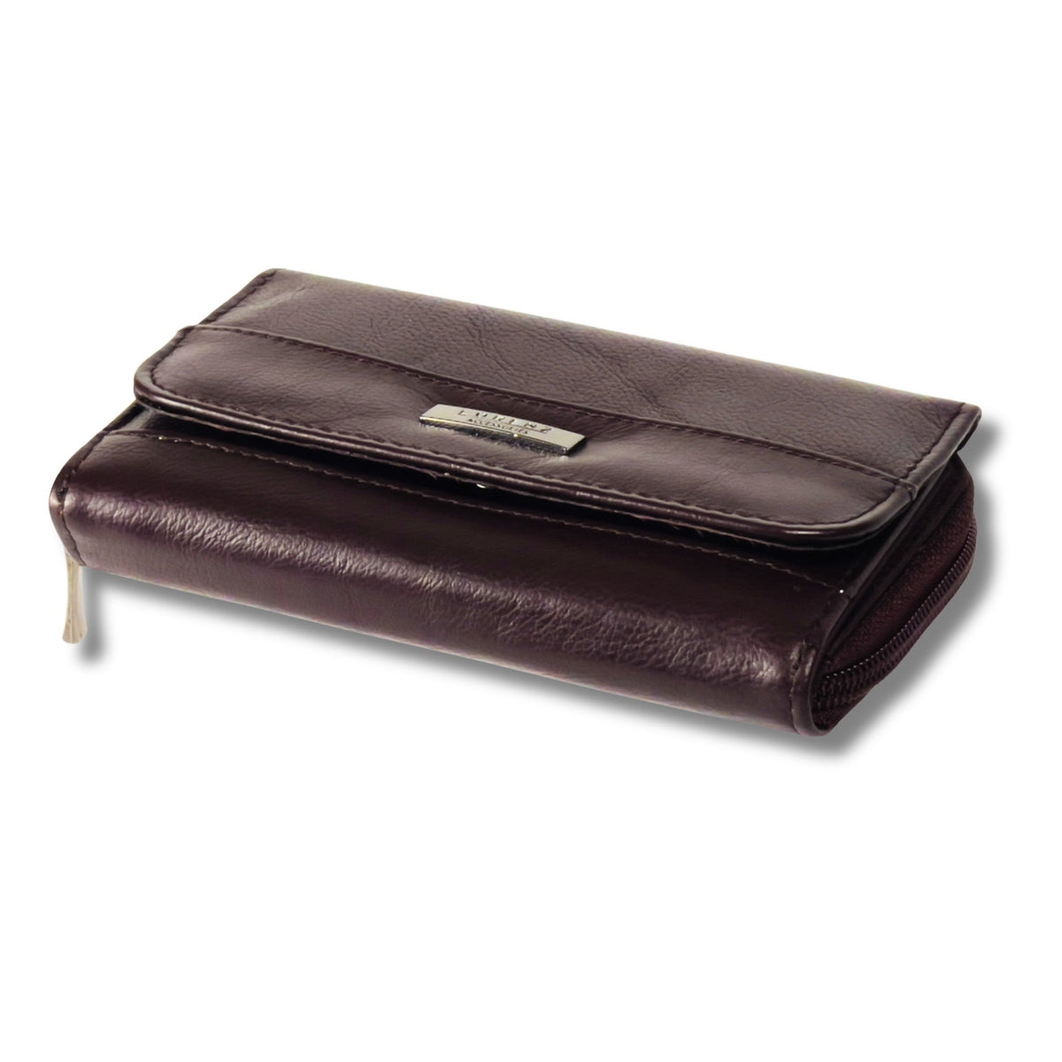 Women's RFID Soft Leather trifold Wallet/Purse with zip coin pocket