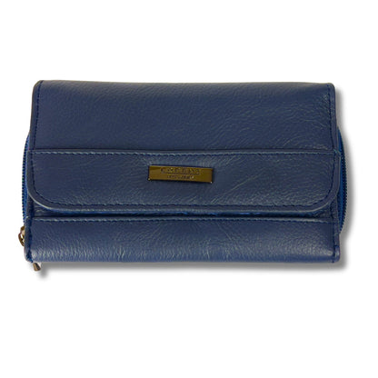 Women's RFID Soft Leather trifold Wallet/Purse with zip coin pocket