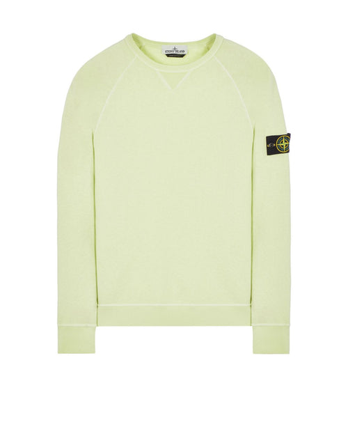 Stone Island 66360 Garment Dyed Sweatshirt In Light Green