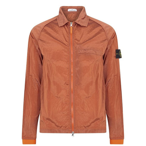 Stone Island Nylon Metal Overshirt In Burnt Orange