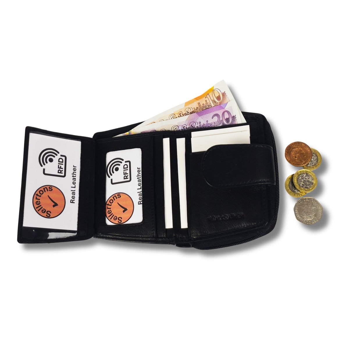 Soft real Nappa Leather RFID Ladies Purse
