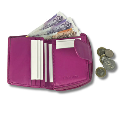 Soft real Nappa Leather RFID Ladies Purse