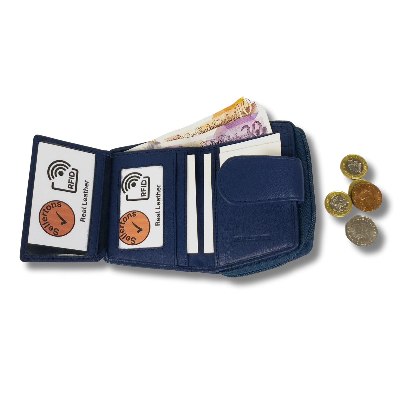 Soft real Nappa Leather RFID Ladies Purse