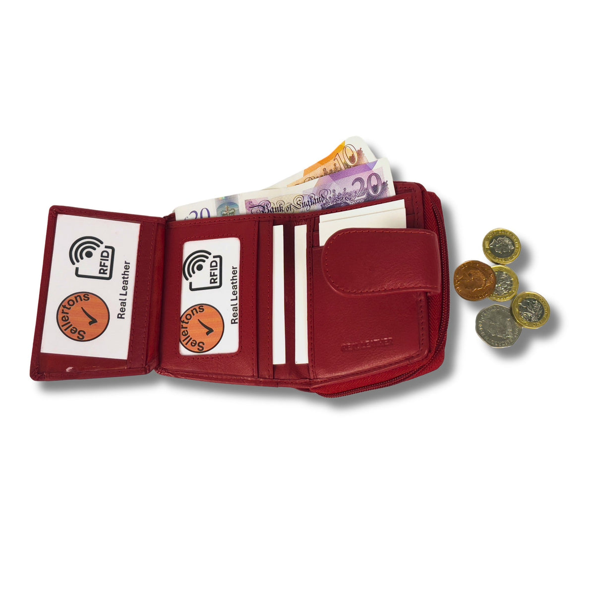 Soft real Nappa Leather RFID Ladies Purse
