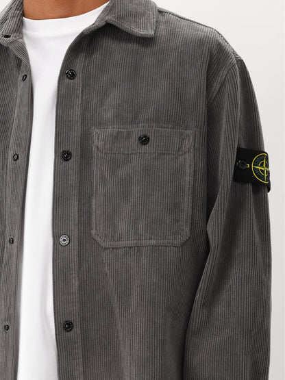 Stone Island Overshirt Corduroy Grijs