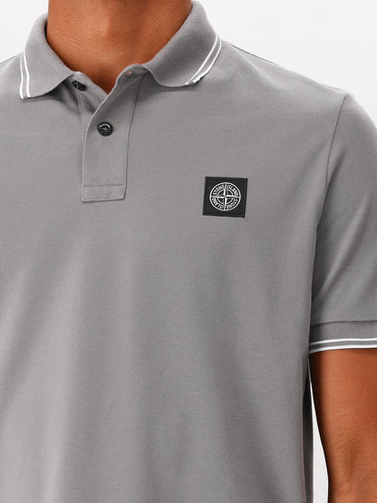 Stone Island Polo Contrast Grijs