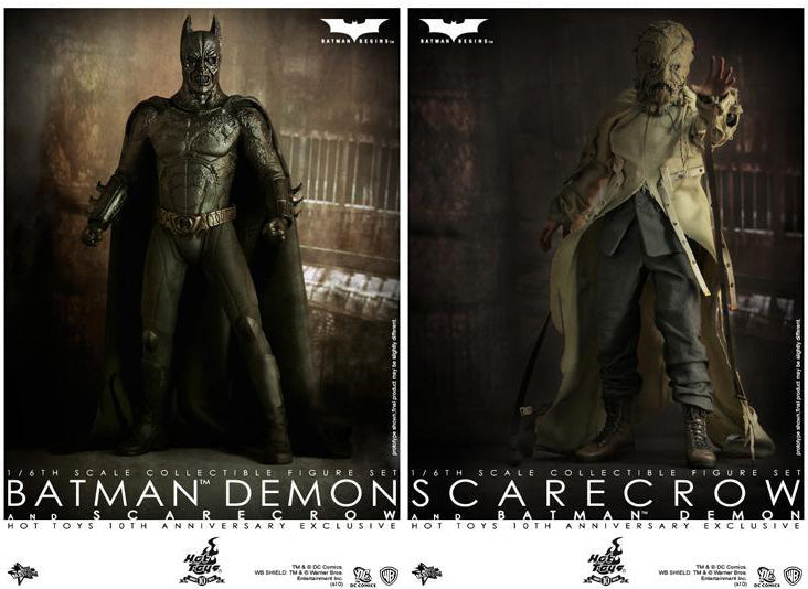 The Dark Knight 12 Inch Doll Figure Movie Masterpiece - Batman Demon & Scarecrow Box Set (Sub-Standard Packaging)