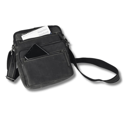 Unisex Hunter Suede Leather Multi-Compartment Crossbody/Shoulder Bag