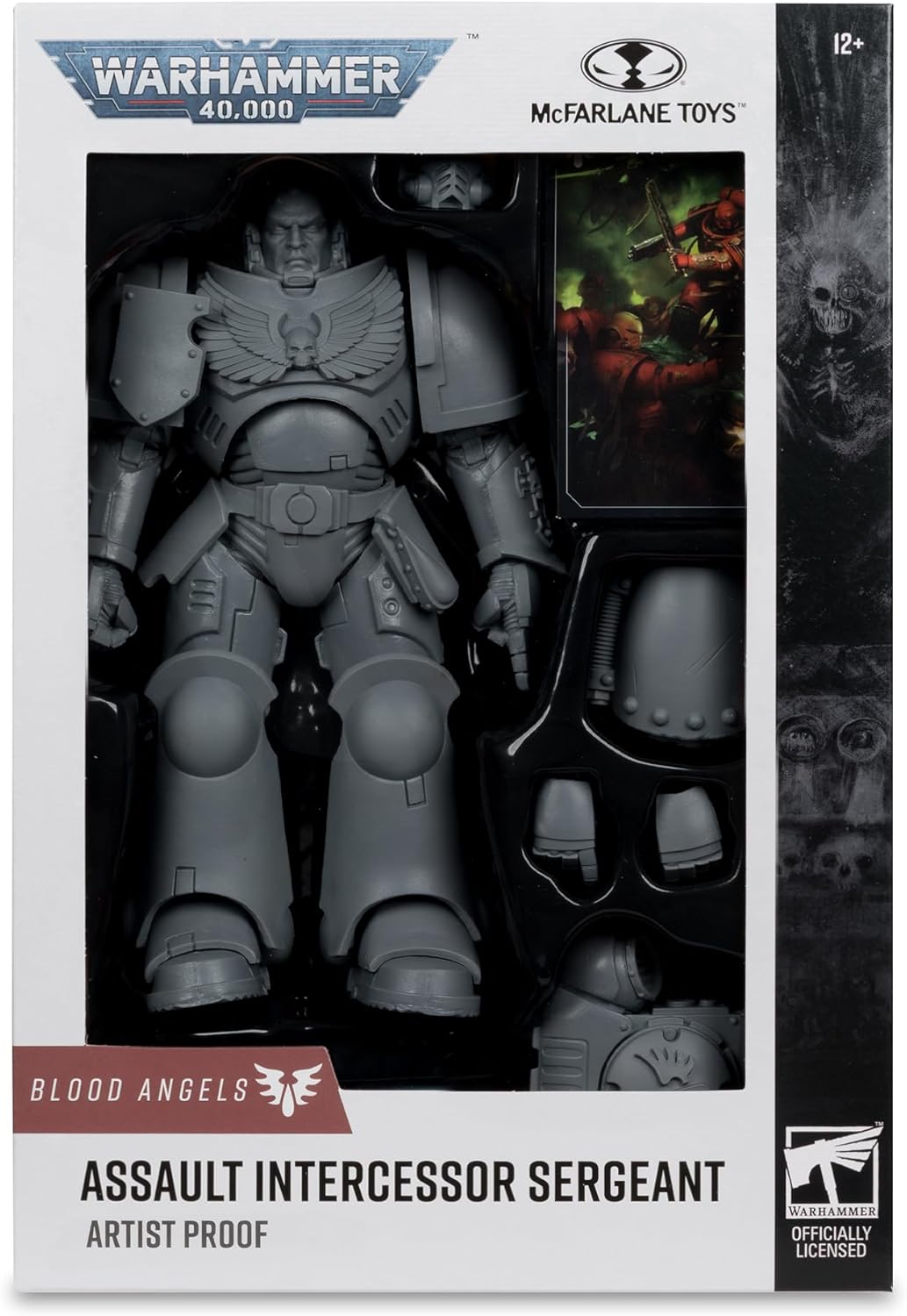 Warhammer 40000 7 Inch Action Figure Wave 11 - Assault Intercessor Sergeant (Blood Angel) Artist Proff